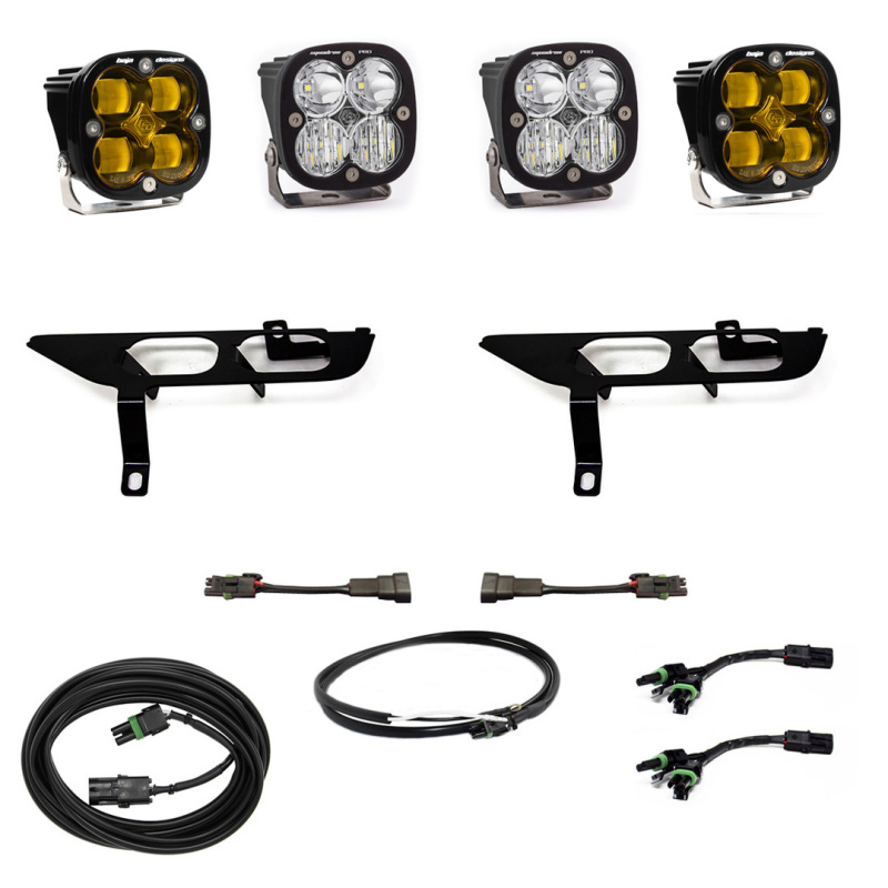 Ford F150 Fog Lights - Baja Designs - Squadron Pro - Amber - `21-`27